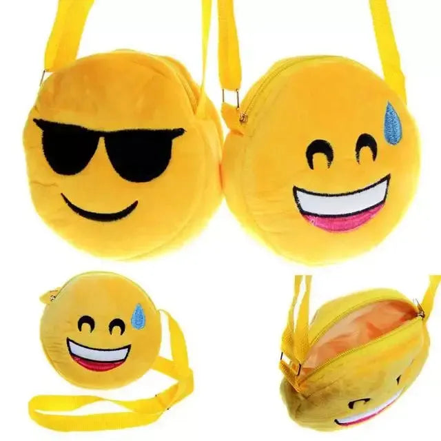 Emoji Mood Plush Messenger Bag