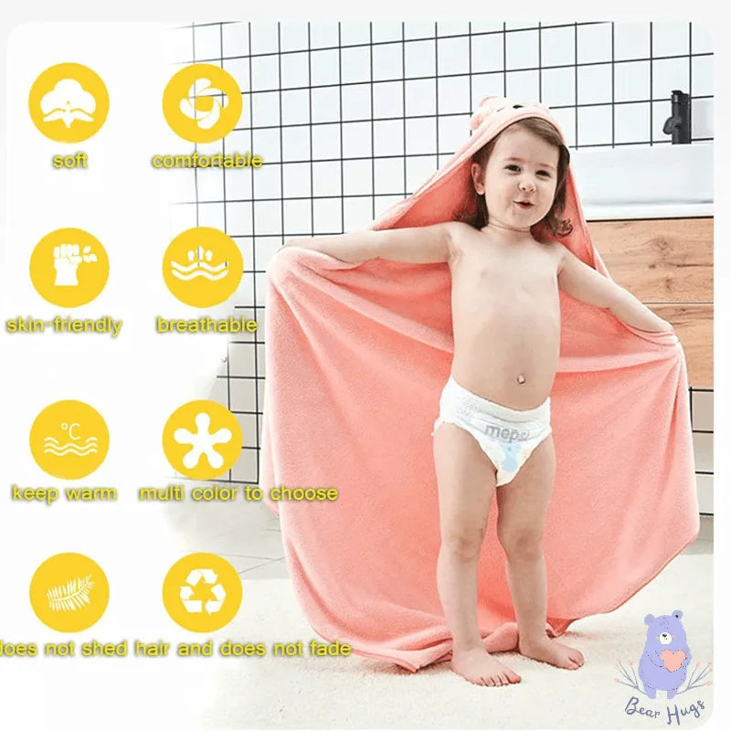 Bear Cub Baby Hooded Towel - Bear Hugs