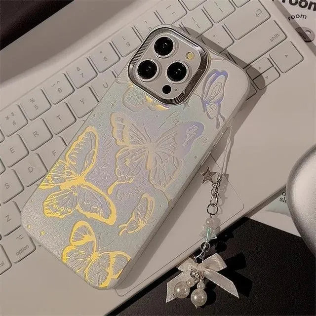 Beautiful Glitter Butterfly Phone Case (For iPhones) - Bear Hugs