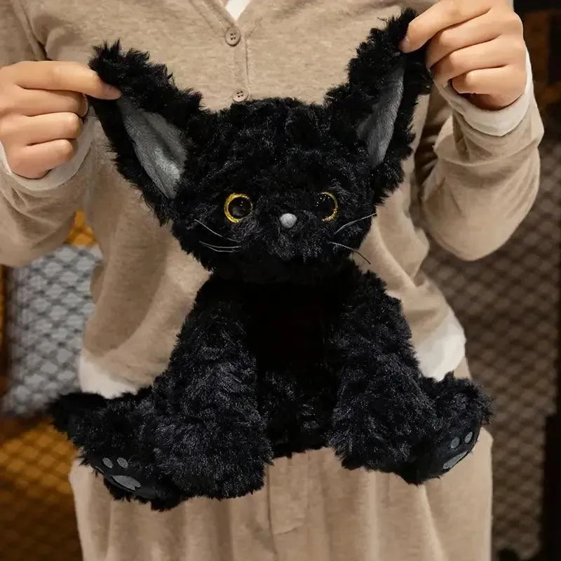 Big-Eared Black Cat Plushie (30 cm) - Bear Hugs