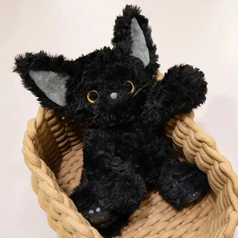 Big-Eared Black Cat Plushie (30 cm) - Bear Hugs