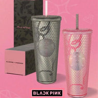 Black-Pink Starbucks Straw Cup (800 ml) - Bear Hugs