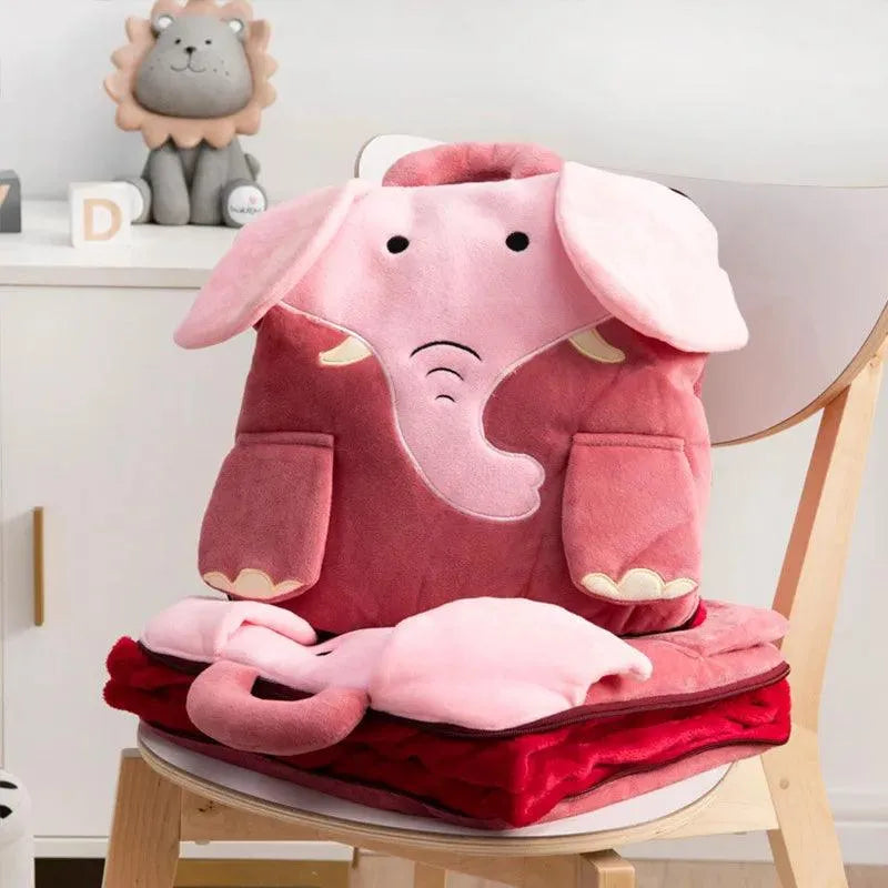 Blanket Multifunctional Soft Pillow Cushion- Elephant - Bear Hugs