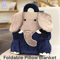 Blanket Multifunctional Soft Pillow Cushion- Elephant - Bear Hugs