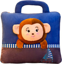 Blanket Multifunctional Soft Pillow Cushion- Monkey - Bear Hugs