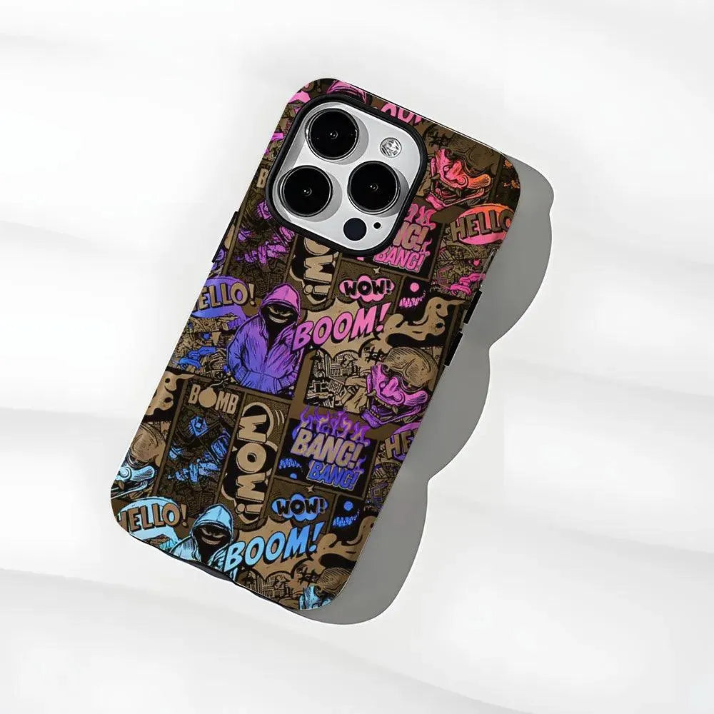 Boom Bang Graffiti iPhone Case (For iPhones) - Bear Hugs