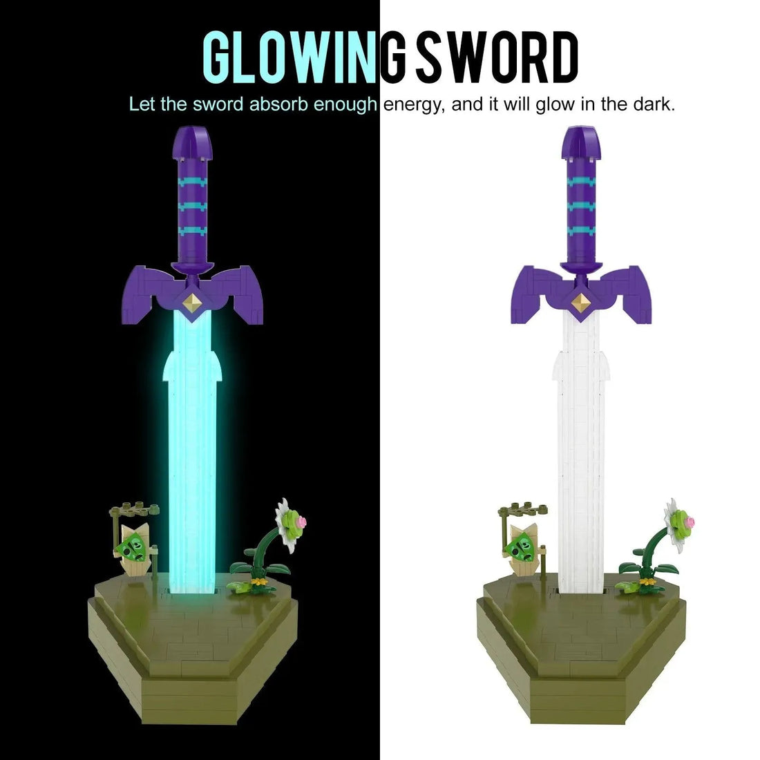 Breath of the Wild Luminous Master Sword Building Blocks - Bear Hugs