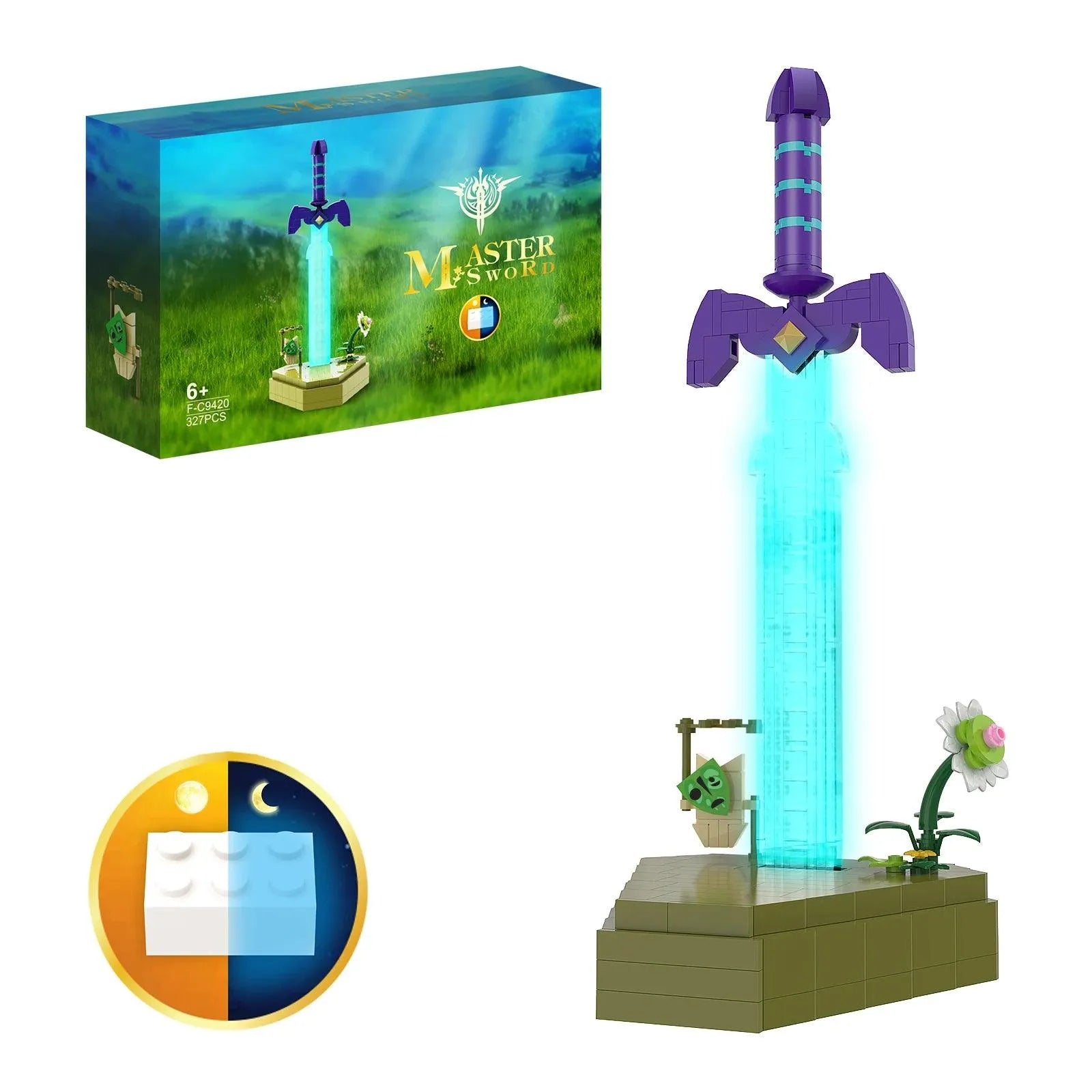 Breath of the Wild Luminous Master Sword Building Blocks - Bear Hugs