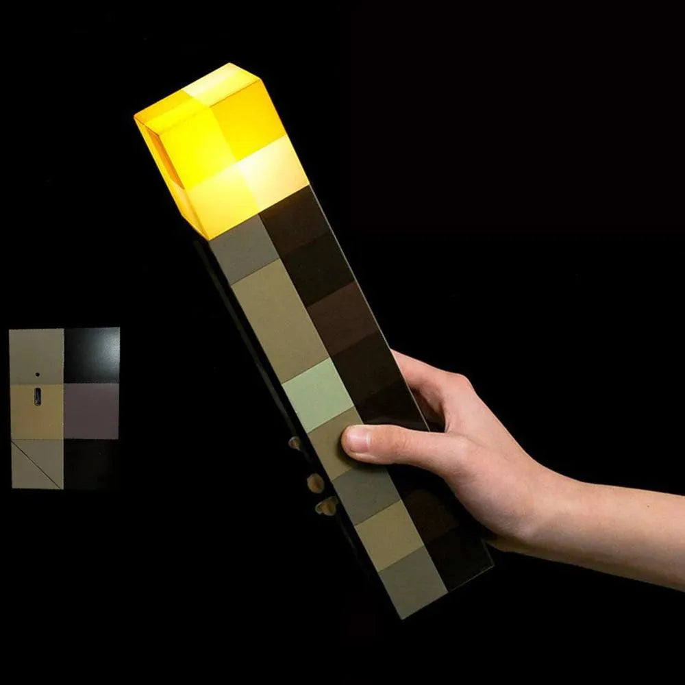 Brownstone Minecraft Torch Night Light - Bear Hugs