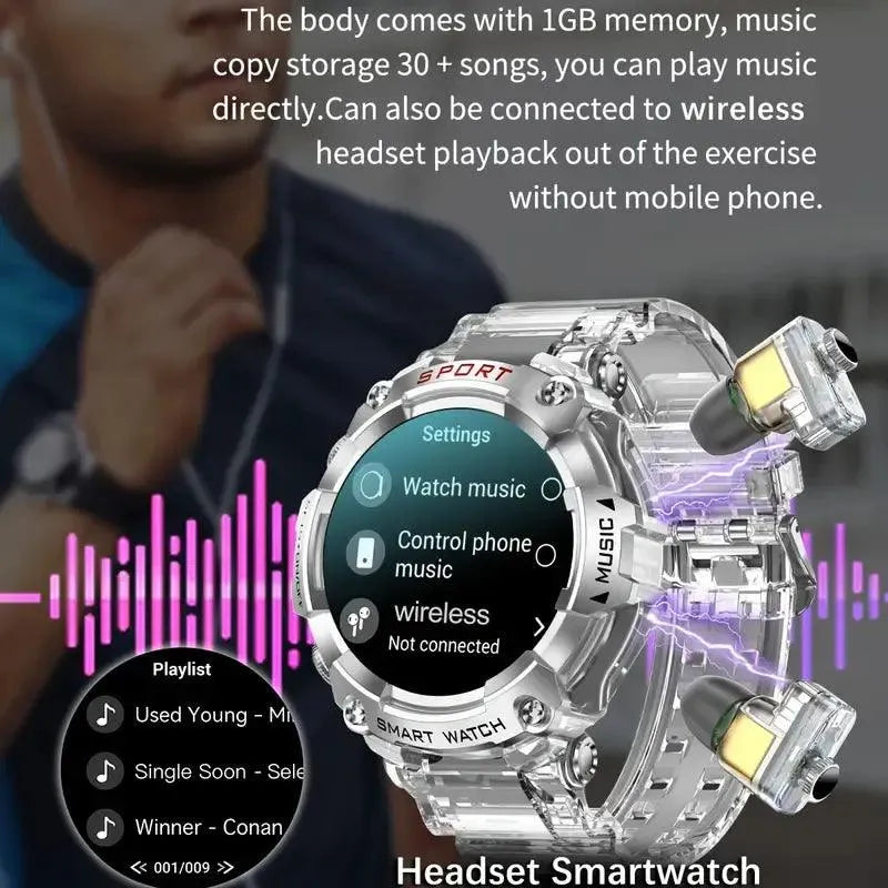 BudWatch Smart Watch with In-built Wireless Earbuds - Bear Hugs