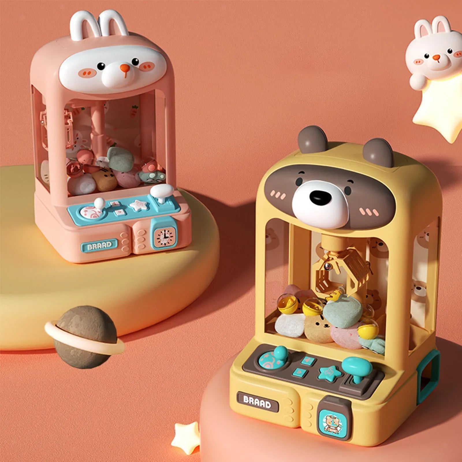 Bunny and Bear Mini Arcade Claw Machine - Bear Hugs