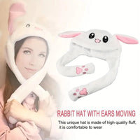 Bunny Plush Ear Moving Hat with Lights - Bear Hugs