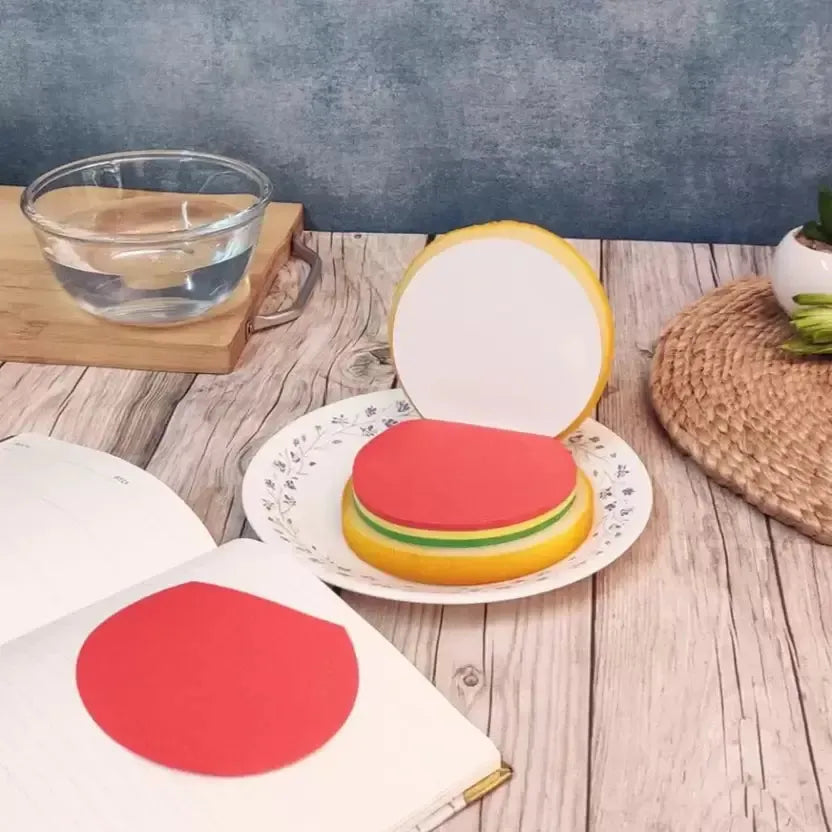 Burger Bites Sticky Notes Memo Pad