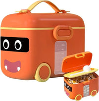 Bus Shaped Baby Food Storage Container With Spoon - Bear Hugs