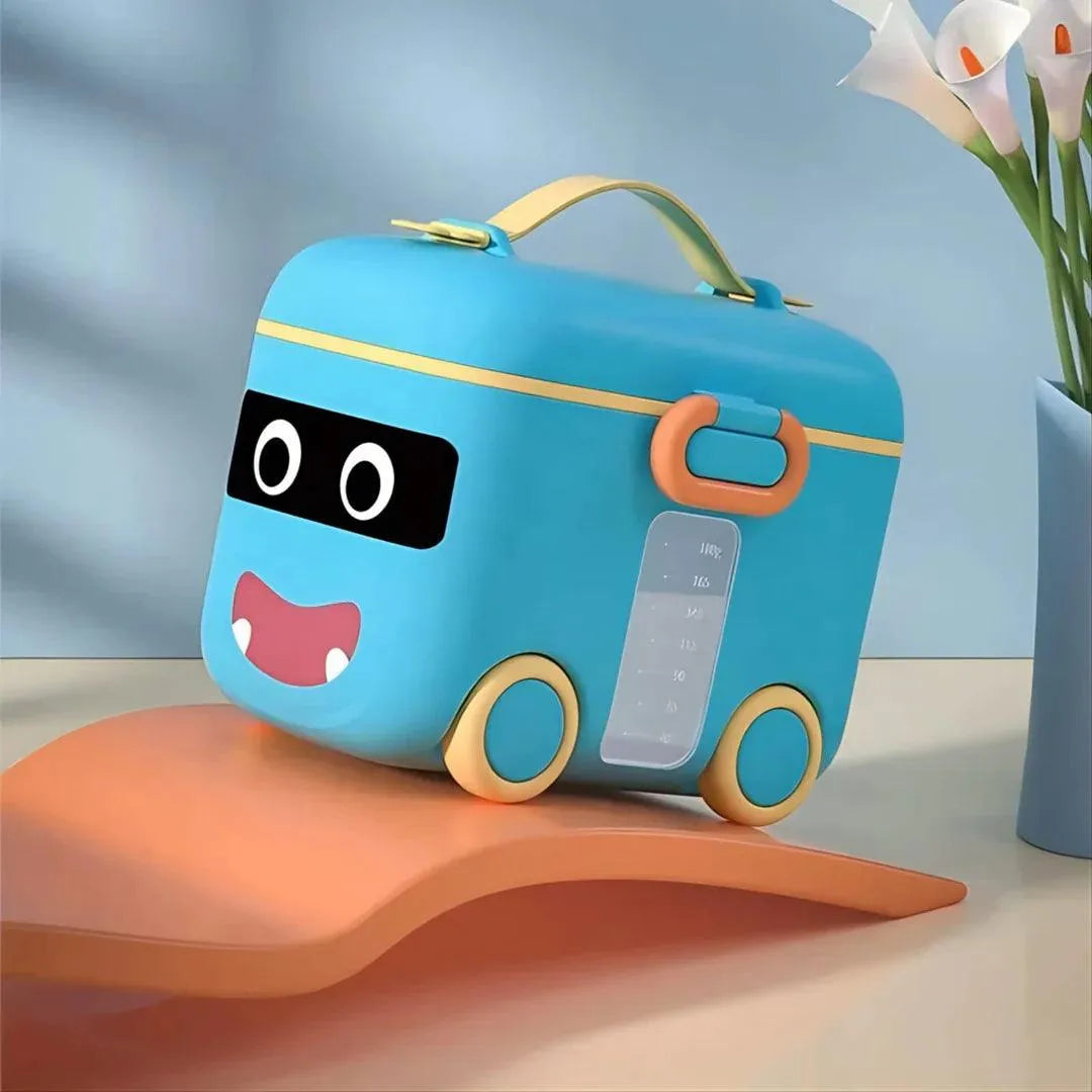 Bus Shaped Baby Food Storage Container With Spoon - Bear Hugs