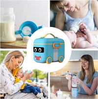 Bus Shaped Baby Food Storage Container With Spoon - Bear Hugs