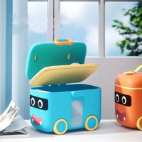 Bus Shaped Baby Food Storage Container With Spoon - Bear Hugs