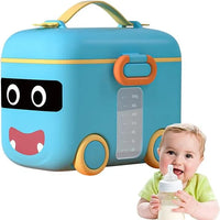 Bus Shaped Baby Food Storage Container With Spoon - Bear Hugs