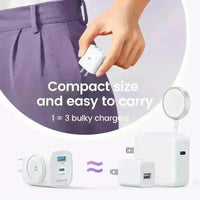 3-in-1 Fast PD Charger Block - Bear Hugs