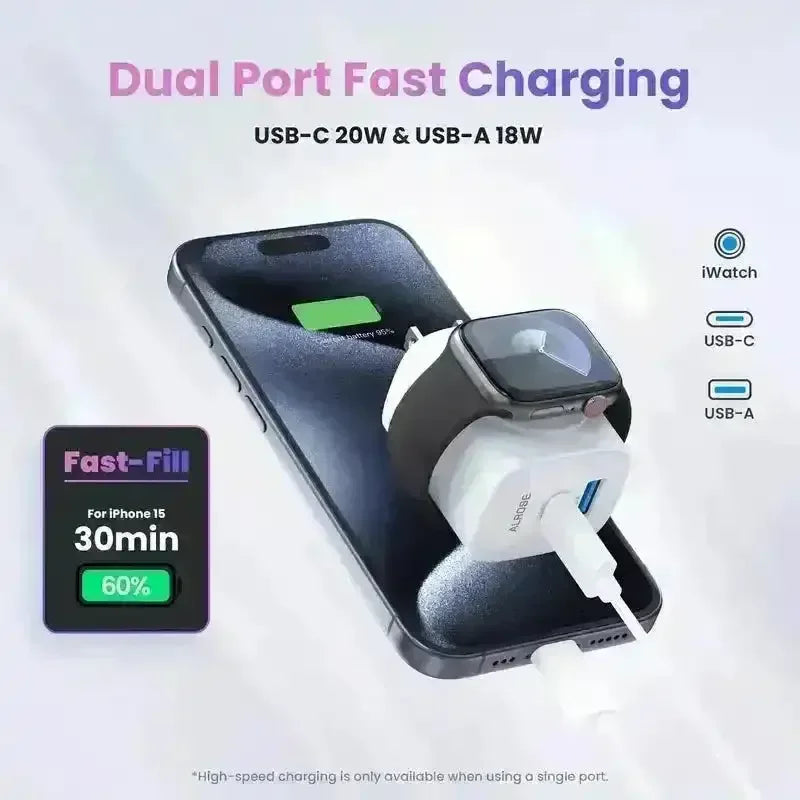 3-in-1 Fast PD Charger Block - Bear Hugs