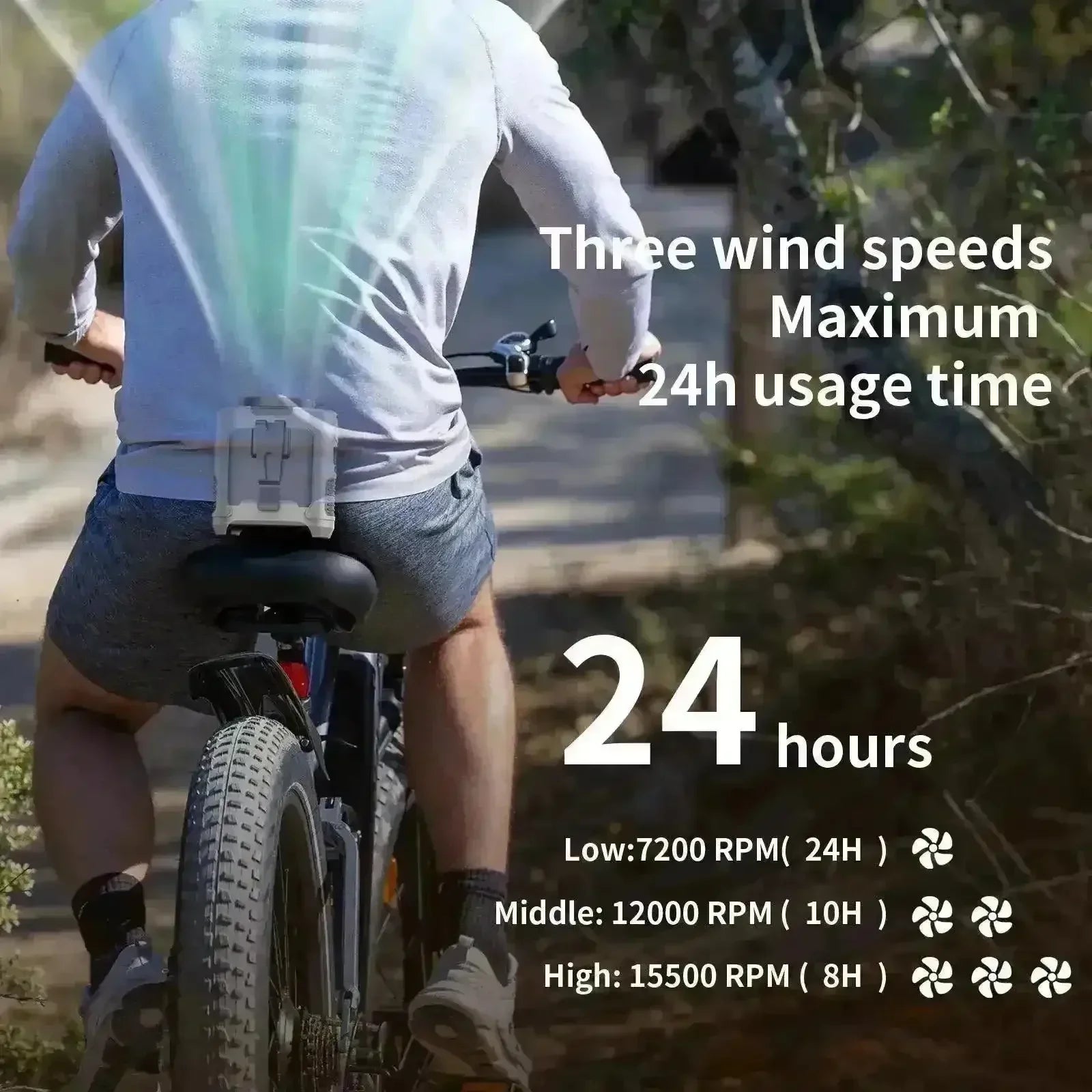 3 in 1 Waist Fan with Power Bank and Torch - Bear Hugs