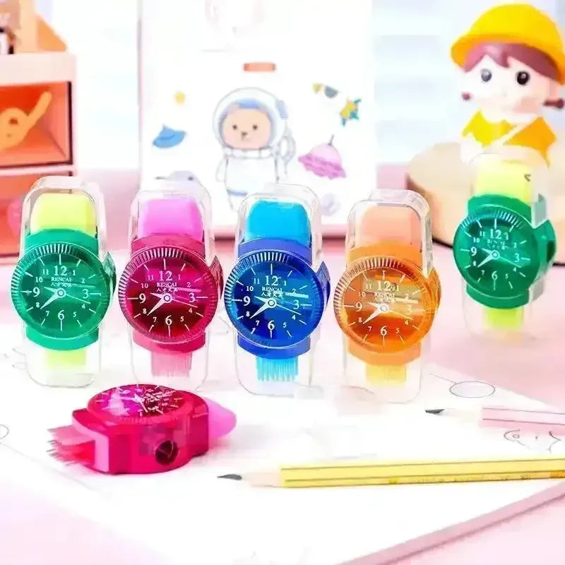 3 In 1 Watch Shaped Eraser Sharpener - Bear Hugs