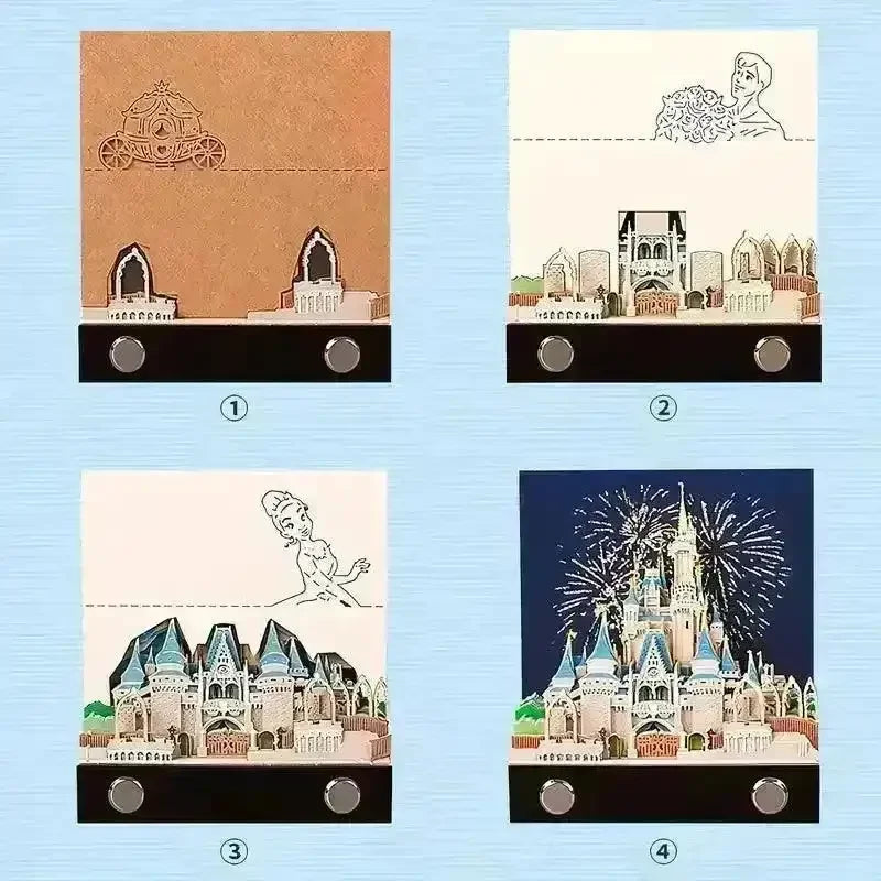 3D Art Rip Away Castle Memo Calendar - Bear Hugs