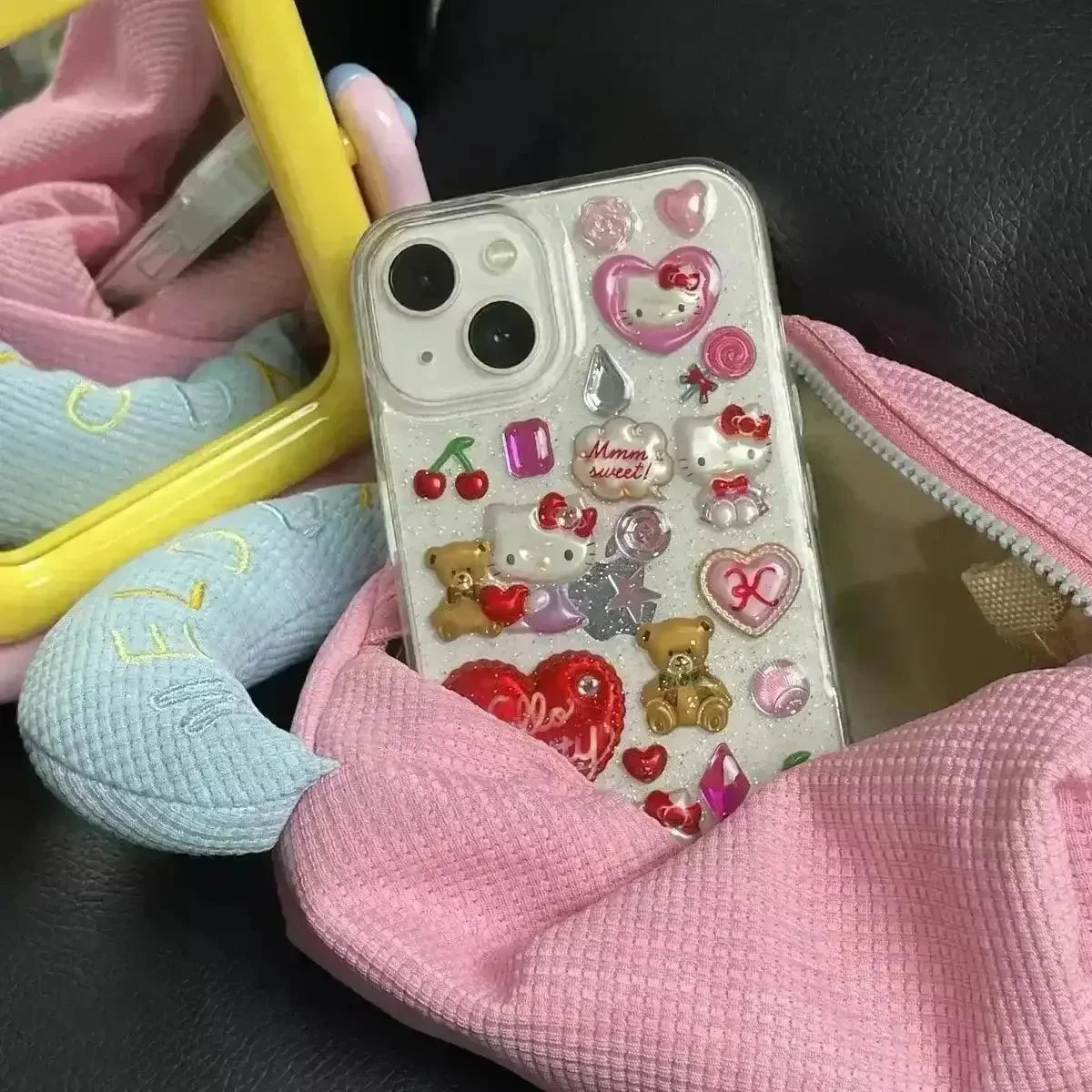 3D Hello Kitty Sticker Case (For iPhones) - Bear Hugs
