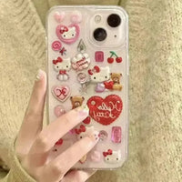 3D Hello Kitty Sticker Case (For iPhones) - Bear Hugs
