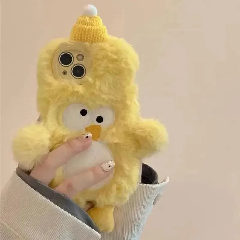 3D Plush Yellow Chicken Case (For iPhones) - Bear Hugs