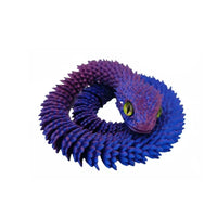 3D Printed Snake Figurine Movable Joint Model - Bear Hugs