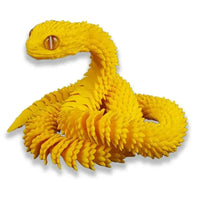 3D Printed Snake Figurine Movable Joint Model - Bear Hugs