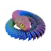 3D Printed Snake Figurine Movable Joint Model - Bear Hugs