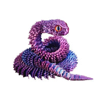 3D Printed Snake Figurine Movable Joint Model - Bear Hugs