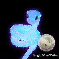 3D Printed Snake Figurine Movable Joint Model - Bear Hugs