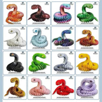 3D Printed Snake Figurine Movable Joint Model - Bear Hugs