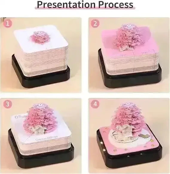 3D Rip Away Beautiful Tree Memo Calendar - Bear Hugs