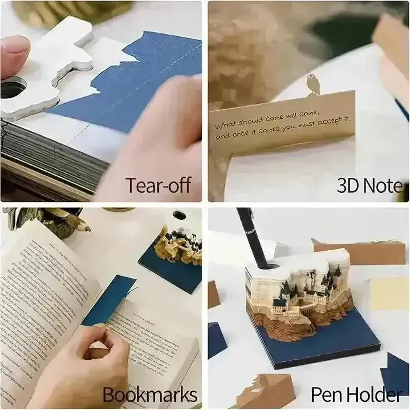 3D Rip Away LED Castle Memo Calendar - Bear Hugs