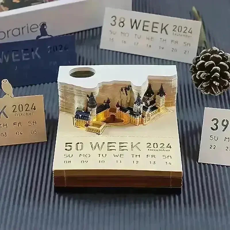 Very Basic Rip Off Calander 3D Rip Away LED Castle Memo Calendar