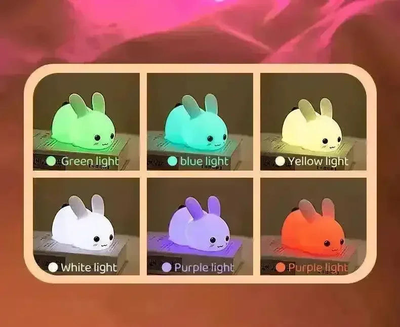 3D Silicon Cute Rabbit Night Lamp - Bear Hugs