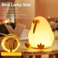 3D Silicone Kiwi LED Night Lamp - Bear Hugs
