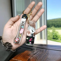 Acrylic Hello Kitty Liquid Keychain - Bear Hugs