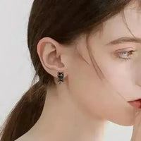 Adorable Black Kitty Stud Earrings - Bear Hugs