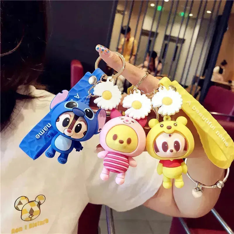 Adorable Disney Character Cosplay 3D Keychain - Bear Hugs