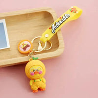 Adorable Fruit Duck 3D Keychain - Bear Hugs