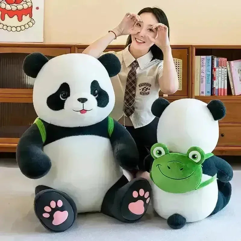 Adorable Panda Frog Backpack Plush Toy - Bear Hugs