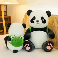 Adorable Panda Frog Backpack Plush Toy - Bear Hugs