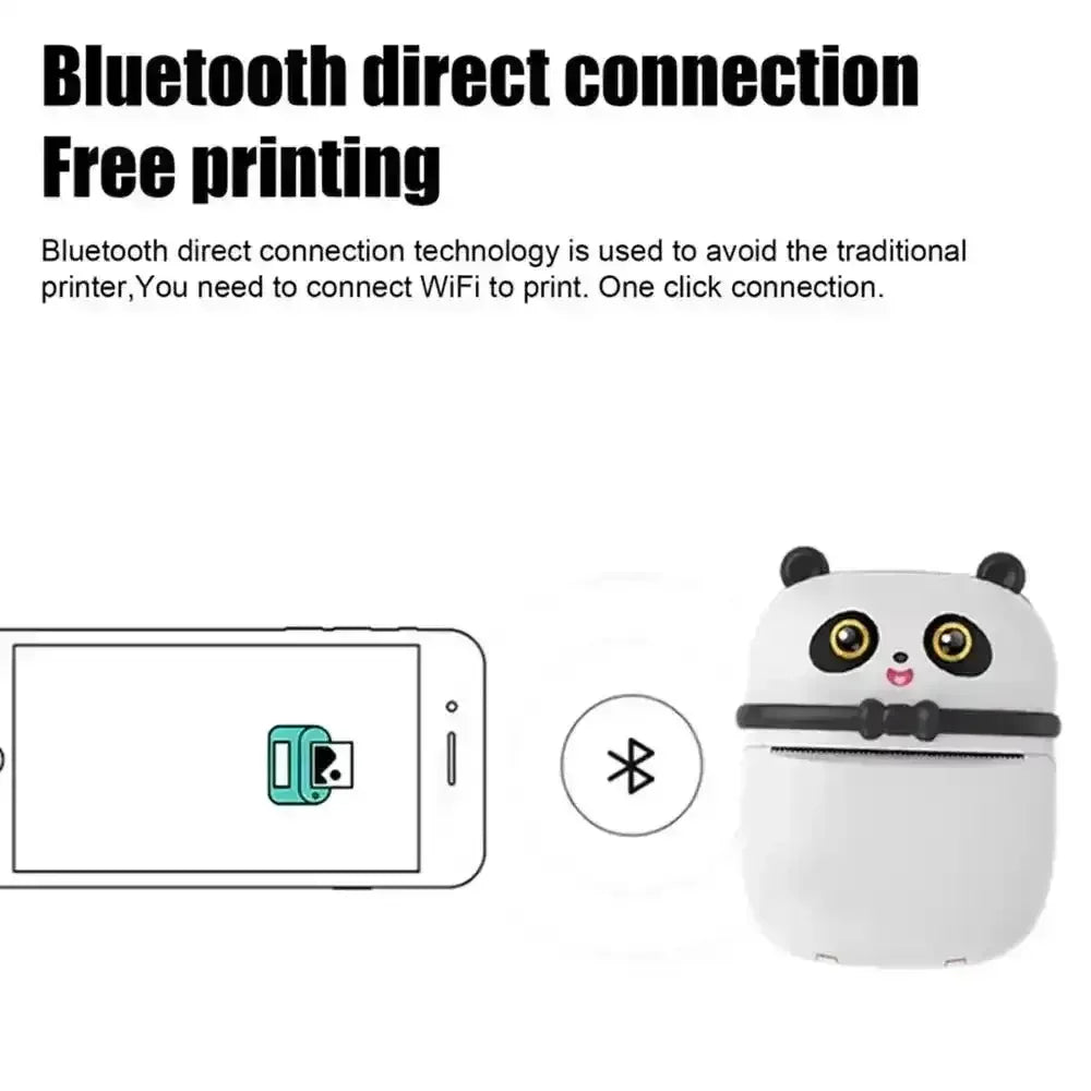 Adorable Panda Mini Thermal Printer - Bear Hugs