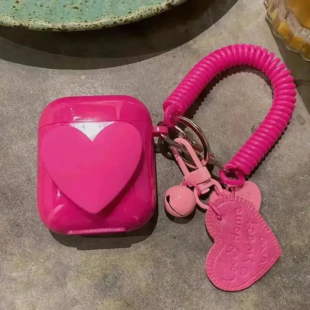 Adorable Pink Heart Case (For Airpods) - Bear Hugs