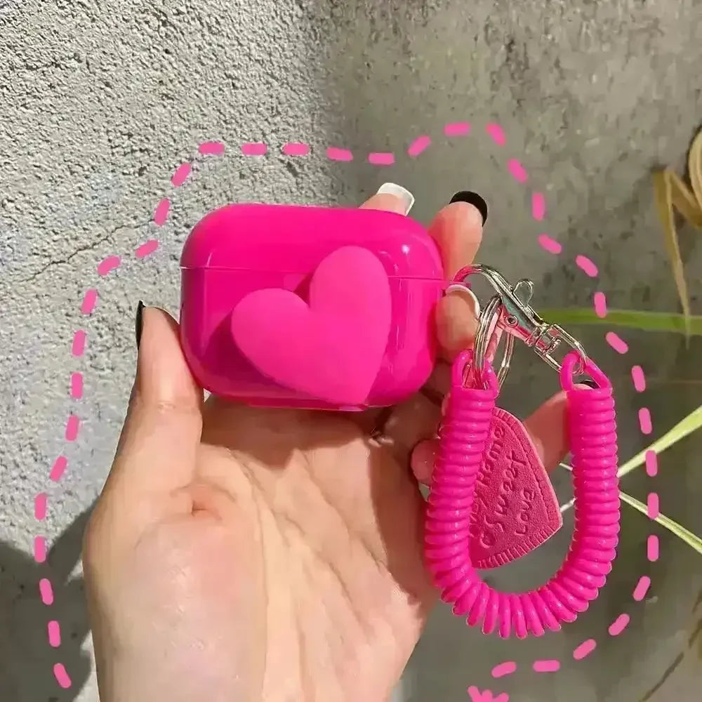 Adorable Pink Heart Case (For Airpods) - Bear Hugs